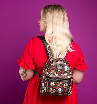 Loungefly Disney Villains Tattoo All Over Print Mini Backpack