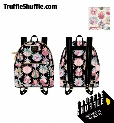 Loungefly Disney Villians Pastel Flames All Over Print Mini Backpack Loungefly Disney Villians Pastel Flames All Over Print Mini Backpack