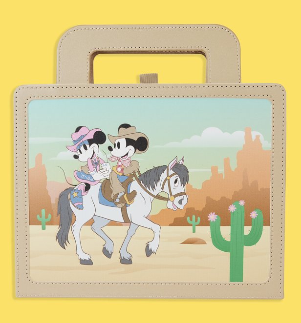 Loungefly Disney Western Mickey And Minnie Lunch Box Journal