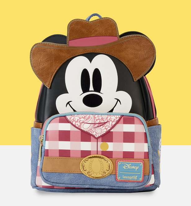 Loungelfy Disney RARE Mickey Mouse Polka Dot Yellow Red White Backpack Purse  | eBay