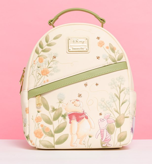 Loungefly Disney Winnie The Pooh Pastel Floral Mini Backpack Loungefly Disney Winnie The Pooh Pastel Floral Mini Backpack