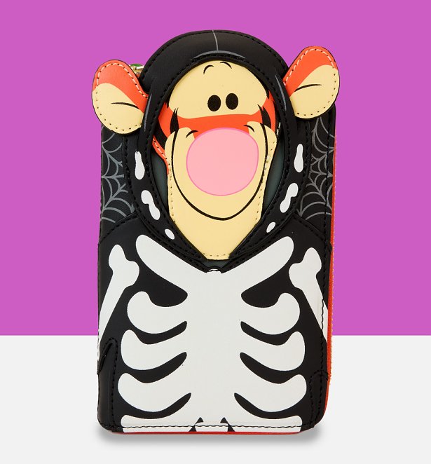 Loungefly Disney Winnie The Pooh Skeleton Tigger Zip Around Wallet