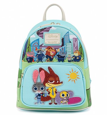 Loungefly Disney Zootopia Chibi Group Mini Backpack Loungefly Disney Zootopia Chibi Group Mini Backpack