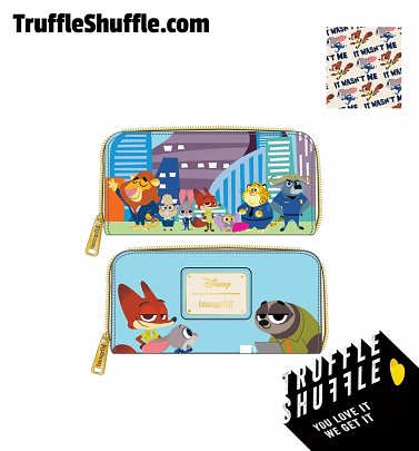 Loungefly Disney Zootopia Chibi Group Zip Around Wallet Loungefly Disney Zootopia Chibi Group Zip Around Wallet