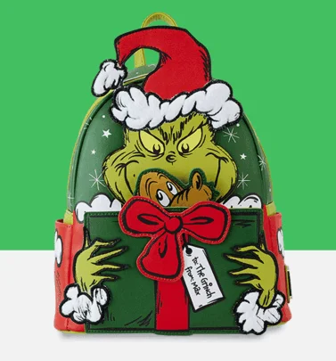 Loungefly Dr Seuss Santa Grinch Cosplay Mini Backpack