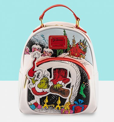 Loungefly Dr. Seuss The Grinch Chimney Thief Mini Backpack Loungefly Dr. Seuss The Grinch Chimney Thief Mini Backpack