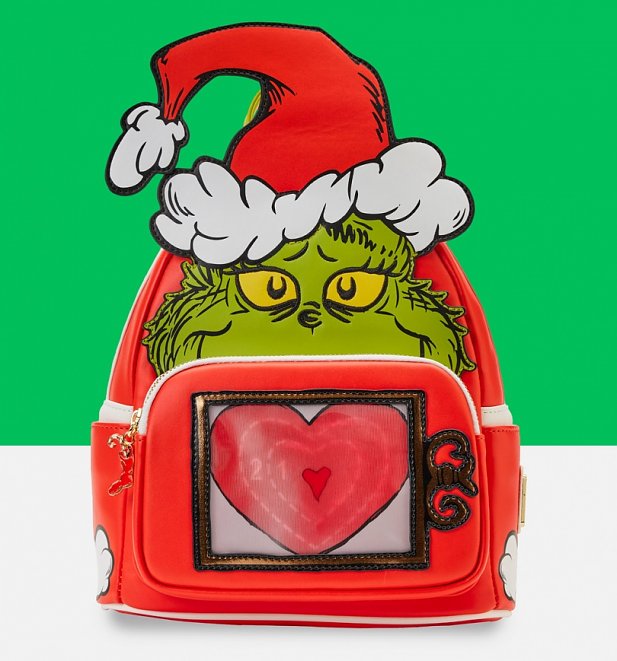 Loungefly Dr Seuss The Grinch Lenticular Heart Mini Backpack