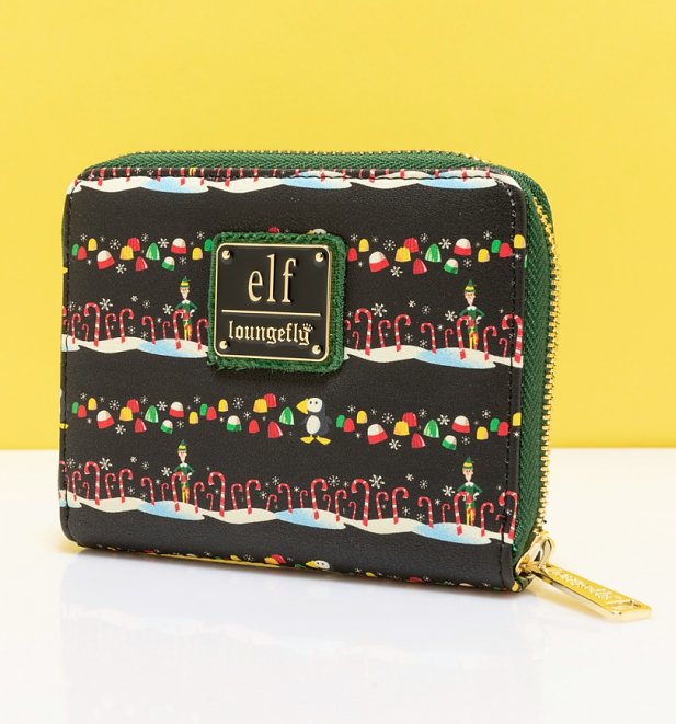 Loungefly Elf Candy Cane Forest Wallet Loungefly Elf Candy Cane Forest Wallet