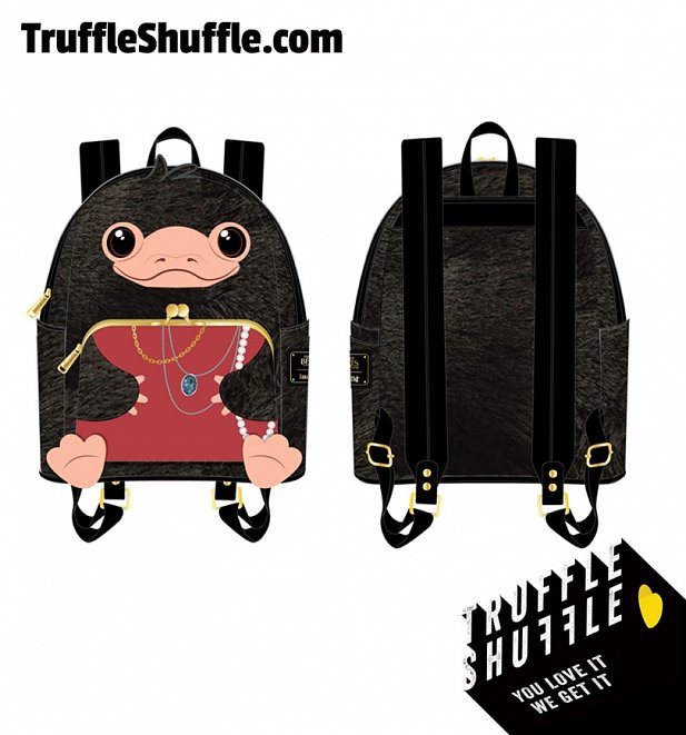 Loungefly Fantastic Beasts Niffler Plush Cosplay Mini Backpack Loungefly Fantastic Beasts Niffler Plush Cosplay Mini Backpack