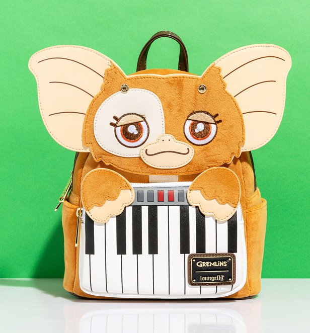 Loungefly Gremlins Gizmo Holiday Cosplay Mini Backpack With Removable Hat