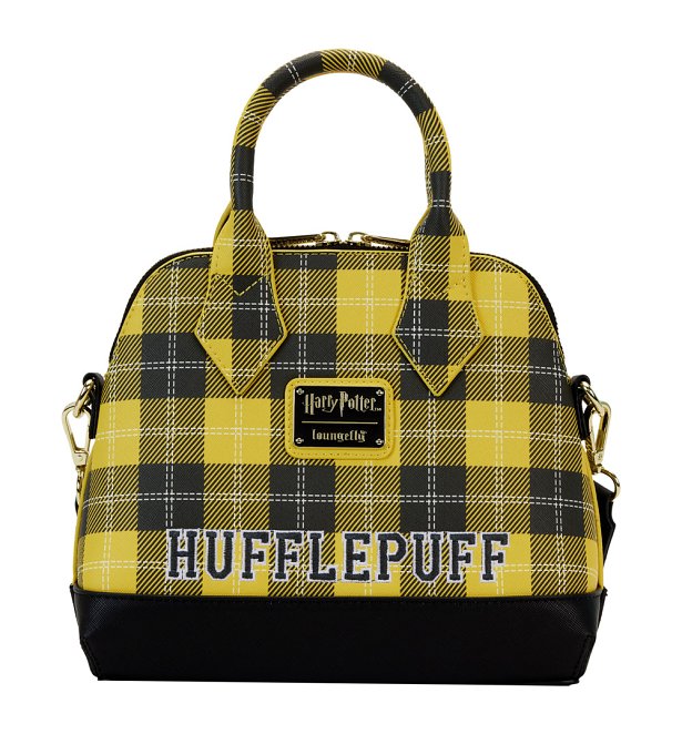 Loungefly Harry Potter Varsity Hufflepuff Plaid Crossbody Bag