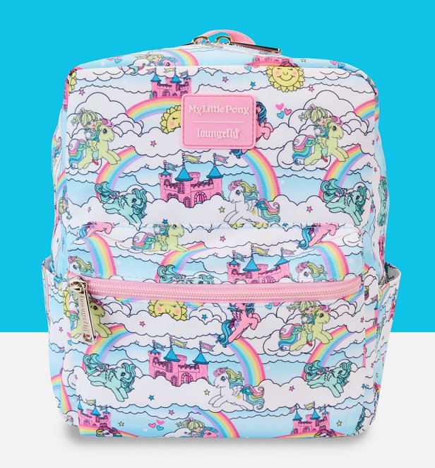 Loungefly Hasbro My Little Pony Sky Scene All Over Print Small Nylon Mini Backpack