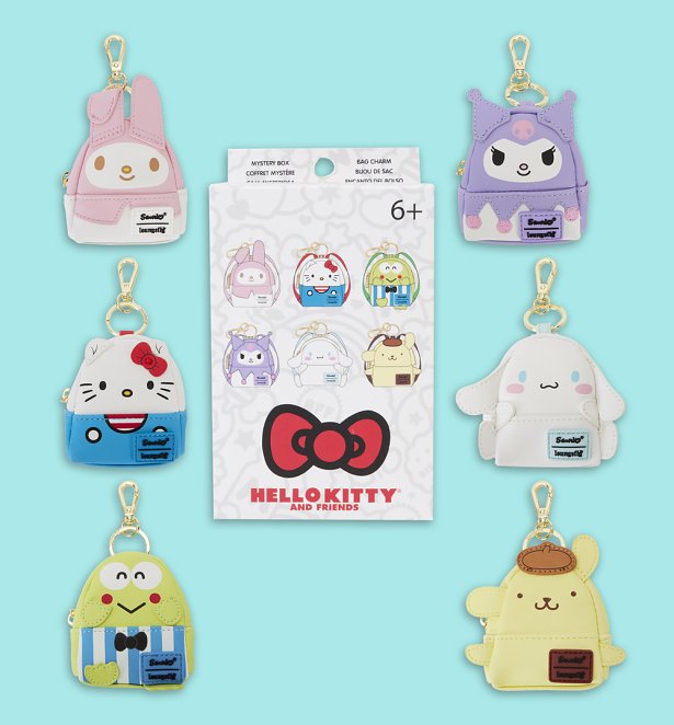 Loungefly Hello Kitty 50th Anniversary Classic Mystery Box Mini Backpack Keychains
