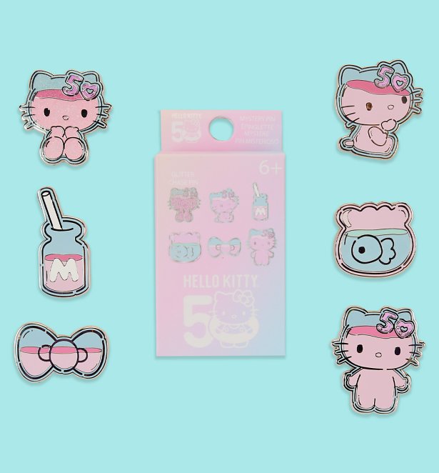 Loungefly Hello Kitty 50th Anniversary Clear And Cute Cosplay Mystery Box Pins
