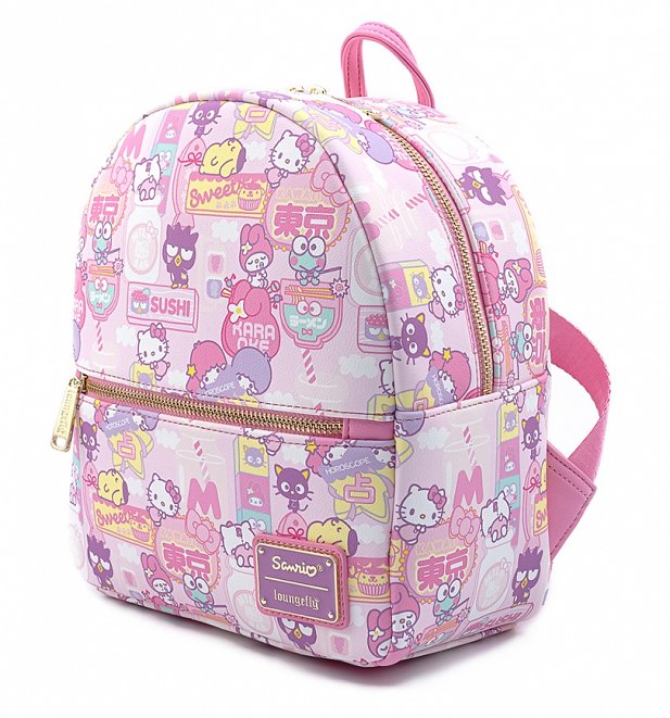 Loungefly Hello Kitty All Over Print Convertible Mini Backpack Loungefly Hello Kitty All Over Print Convertible Mini Backpack