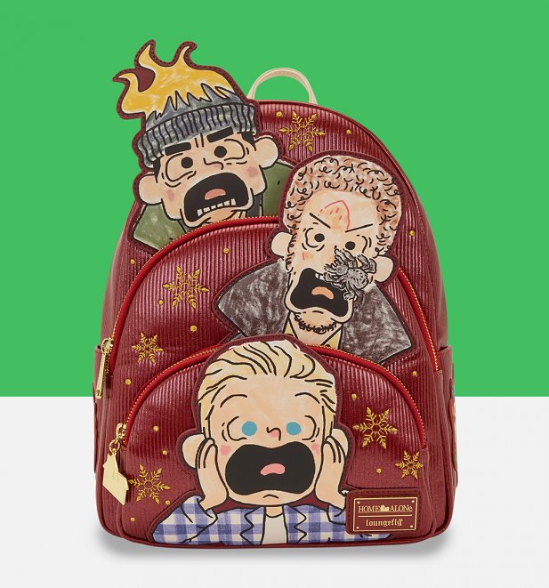 Loungefly Home Alone Triple Pocket Mid Size Backpack