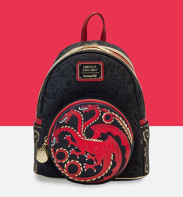Loungefly House Of The Dragon Targaryen Mini Backpack Loungefly House Of The Dragon Targaryen Mini Backpack