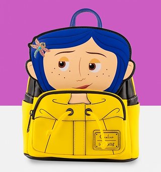 Loungefly Coraline Rain Coat Cosplay Mini Backpack Loungefly Coraline Rain Coat Cosplay Mini Backpack