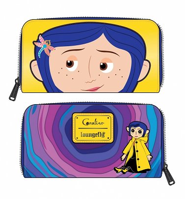 Loungefly Laika Coraline Rain Coat Cosplay Zip Around Wallet Loungefly Laika Coraline Rain Coat Cosplay Zip Around Wallet