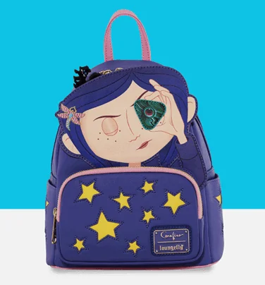 Loungefly Coraline Stars Cosplay Glow In The Dark Mini Backpack