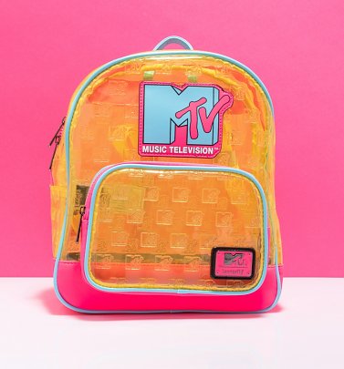 Loungefly MTV Clear Neon PVC Mini Backpack