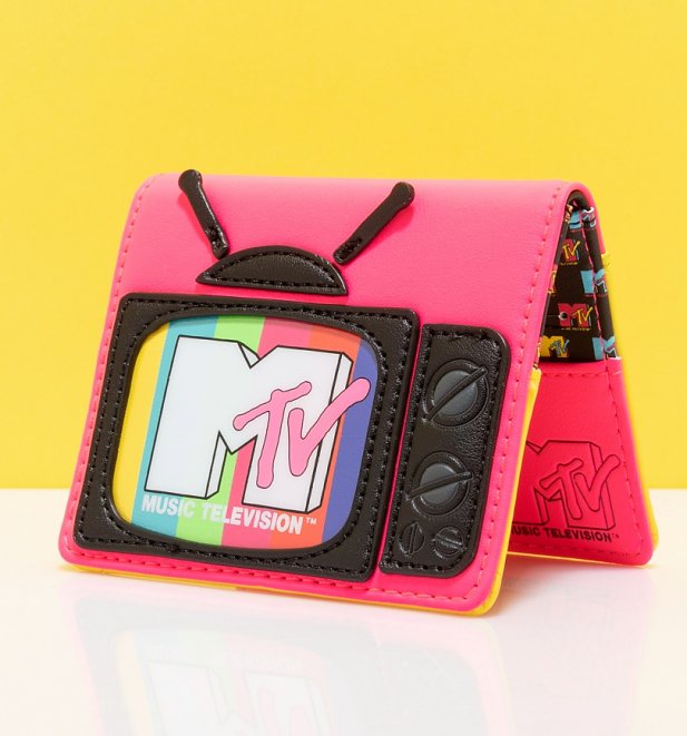 Loungefly MTV Television Bi-Fold Wallet Loungefly MTV Television Bi-Fold Wallet