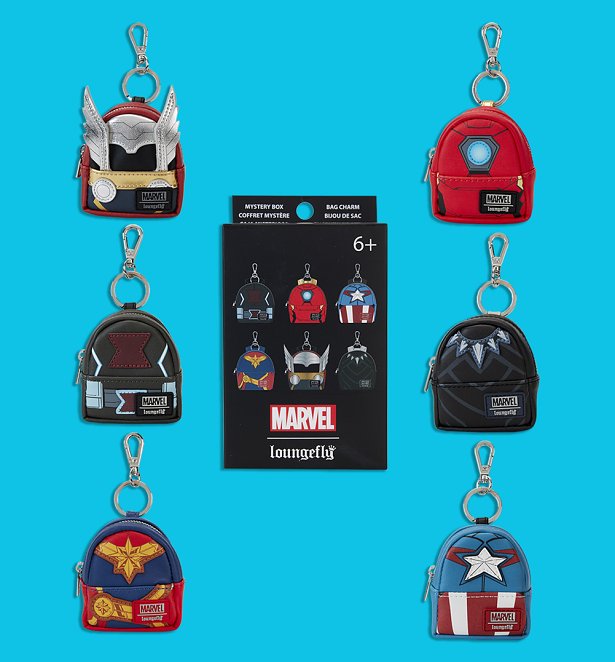 Loungefly Marvel Avengers Cosplay Mini Backpack Mystery Box Keychain