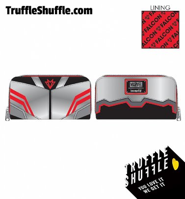 Loungefly Marvel Falcon Cosplay Zip Around Wallet Loungefly Marvel Falcon Cosplay Zip Around Wallet