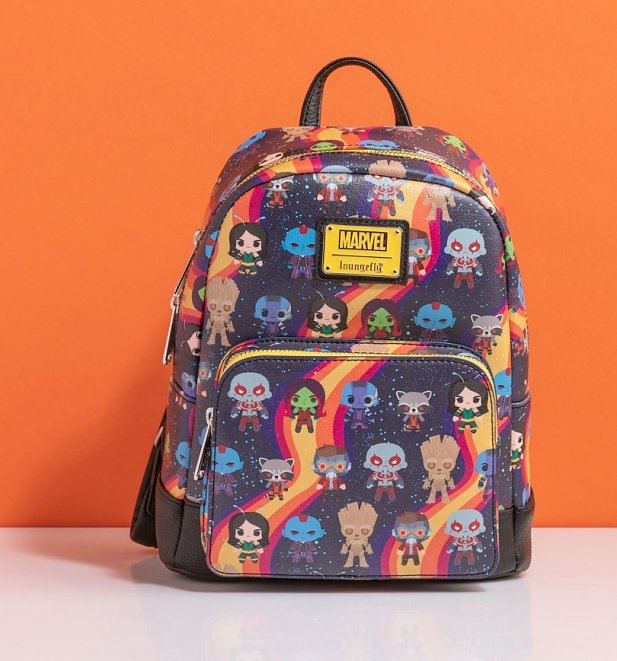 Loungefly Marvel Guardians of the Galaxy Chibi Rainbow Mini Backpack