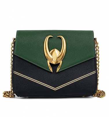 Loungefly Marvel Loki Hardware Crossbody Bag Loungefly Marvel Loki Hardware Crossbody Bag
