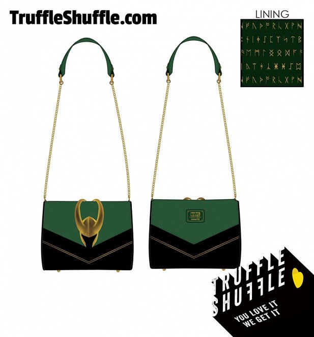 Loungefly Marvel Loki Hardware Crossbody Bag Loungefly Marvel Loki Hardware Crossbody Bag