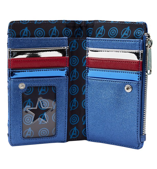 Loungefly Marvel Shine Captain America Cosplay Flap Wallet