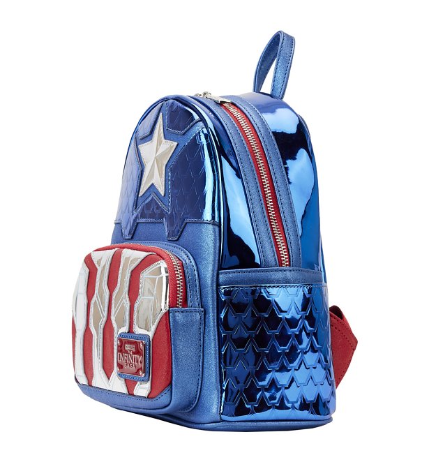 Loungefly Marvel Shine Captain America Cosplay Mini Backpack