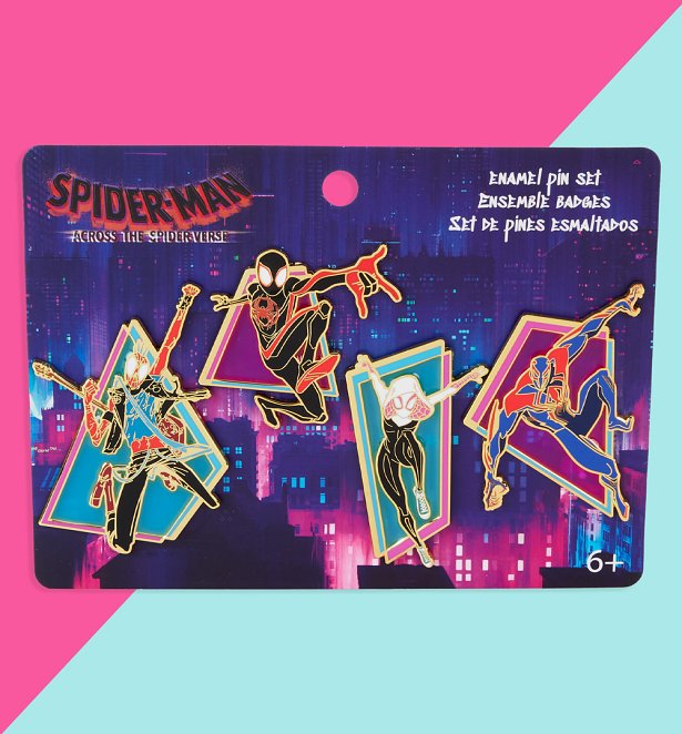 Loungefly Marvel Spider-Verse 4 Piece Pin Set