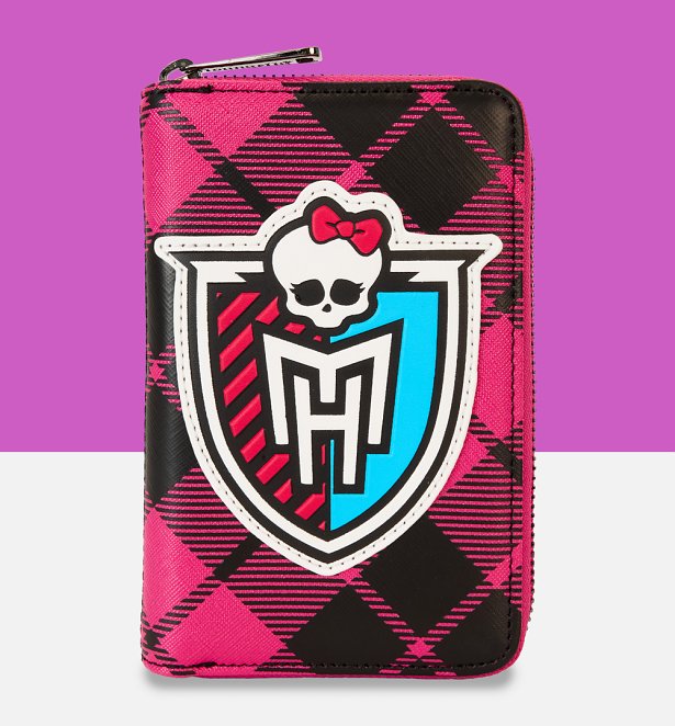 Loungefly Mattel Monster High Crest Zip Around Wallet Loungefly Mattel Monster High Crest Zip Around Wallet