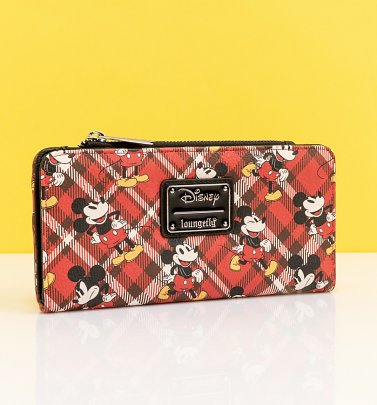 Loungefly Disney Mickey Mouse Tartan Wallet Loungefly Disney Mickey Mouse Tartan Wallet