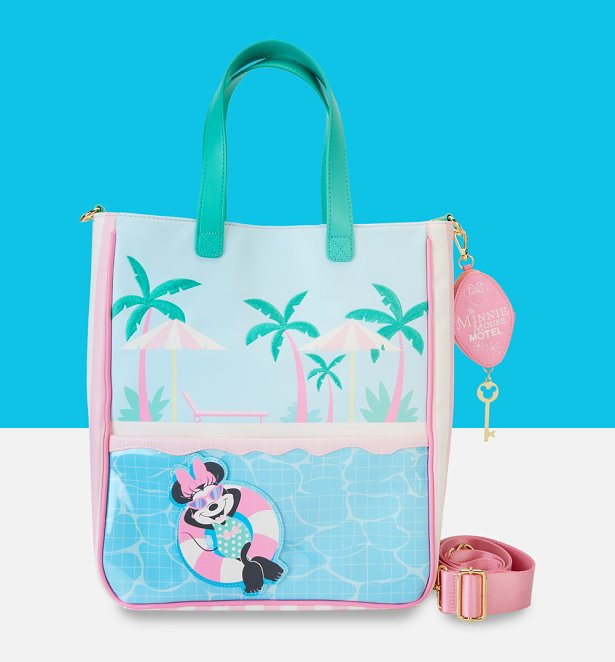 Loungefly Minnie Mouse Vacation Style Tote Bag With Coin Purse