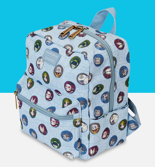 Loungefly Nickelodeon Avatar The Last Airbender All Over Print Square Nylon Mini Backpack