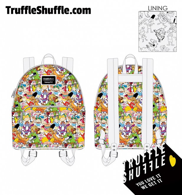 Loungefly Nickelodeon Rewind Gang All Over Print Mini Backpack Loungefly Nickelodeon Rewind Gang All Over Print Mini Backpack