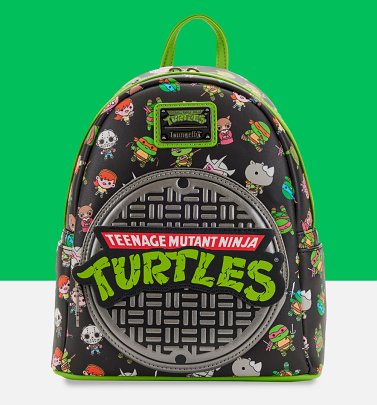 Loungefly Nickelodeon Teenage Mutant Ninja Turtles Sewer Cap All Over Print Mini Backpack