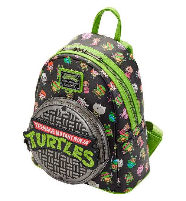Loungefly Nickelodeon Teenage Mutant Ninja Turtles Sewer Cap All Over Print Mini Backpack