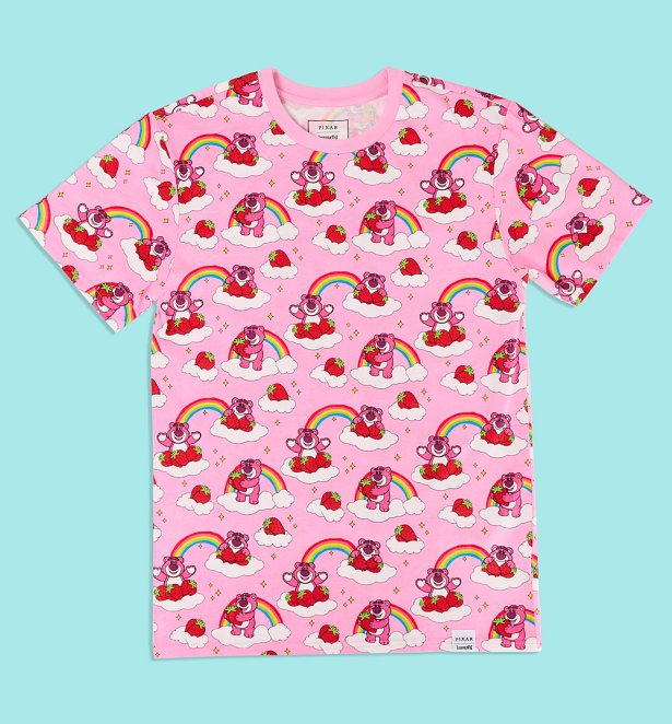 Loungefly Pixar Toy Story Lotso Rainbow All Over Print T-Shirt