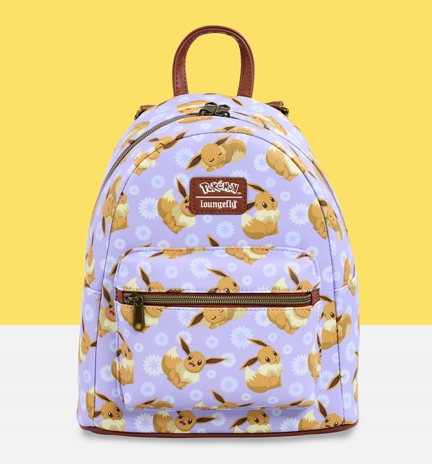 Loungefly Pokemon Eevee All Over Print Mini Backpack Loungefly Pokemon Eevee All Over Print Mini Backpack