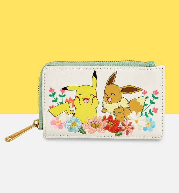 Loungefly Pokemon Pikachu And Eevee Floral Wallet Loungefly Pokemon Pikachu And Eevee Floral Wallet