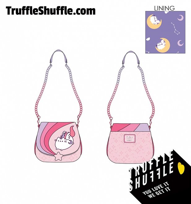 Loungefly Pusheen Unicorn Ombre Chain Strap Crossbody Bag Loungefly Pusheen Unicorn Ombre Chain Strap Crossbody Bag