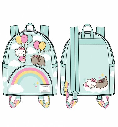 Loungefly Pusheen X Hello Kitty Balloons And Rainbow Mini Backpack Loungefly Pusheen X Hello Kitty Balloons And Rainbow Mini Backpack