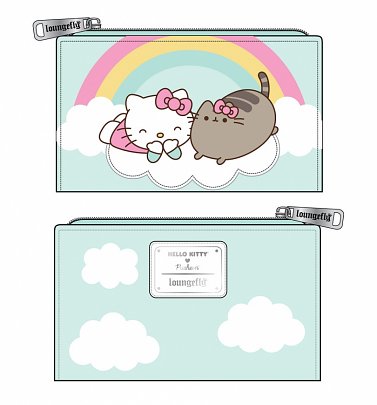Loungefly Pusheen X Hello Kitty Cloud Lounging Bifold Wallet Loungefly Pusheen X Hello Kitty Cloud Lounging Bifold Wallet