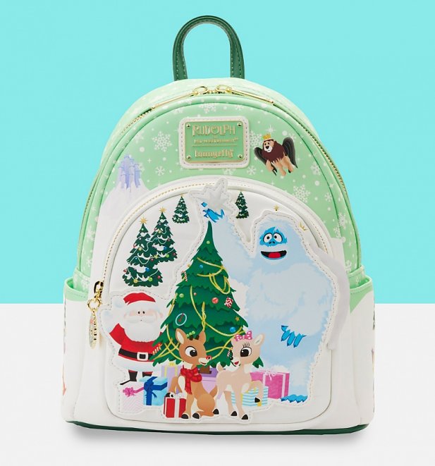 Loungefly Rudolph the Red-Nosed Reindeer Holiday Group Mini Backpack