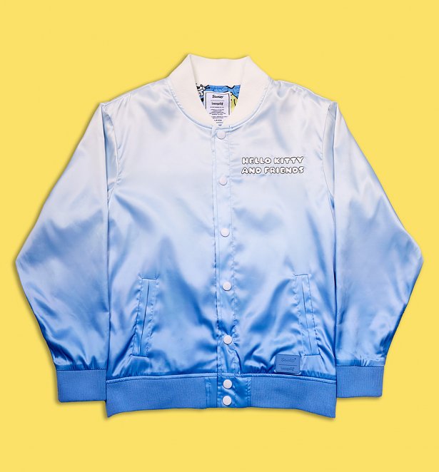 Loungefly Sanrio Friends Satin Bomber Jacket Loungefly Sanrio Friends Satin Bomber Jacket