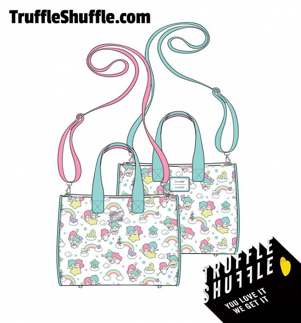 Loungefly Sanrio Little Twin Stars Rainbow All Over Print Crossbody Bag Loungefly Sanrio Little Twin Stars Rainbow All Over Print Crossbody Bag